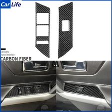 Real Carbon Fiber Front Window Lift Switch Panel Cover Trim For Ford Edge 11-14
