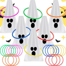 24 Pcshalloween Ring Toss Game Outdoor Carnival Party Games Include 6 Plastic Co