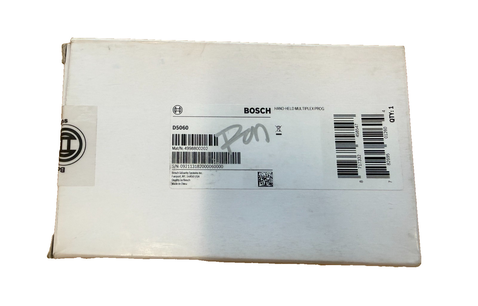 BOSCH D5060 Multiplex Point Programmer
