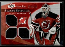 2007-08 Upper Deck Sweet Shot Stitches Triples Martin Brodeur 273/299 #SST-MB