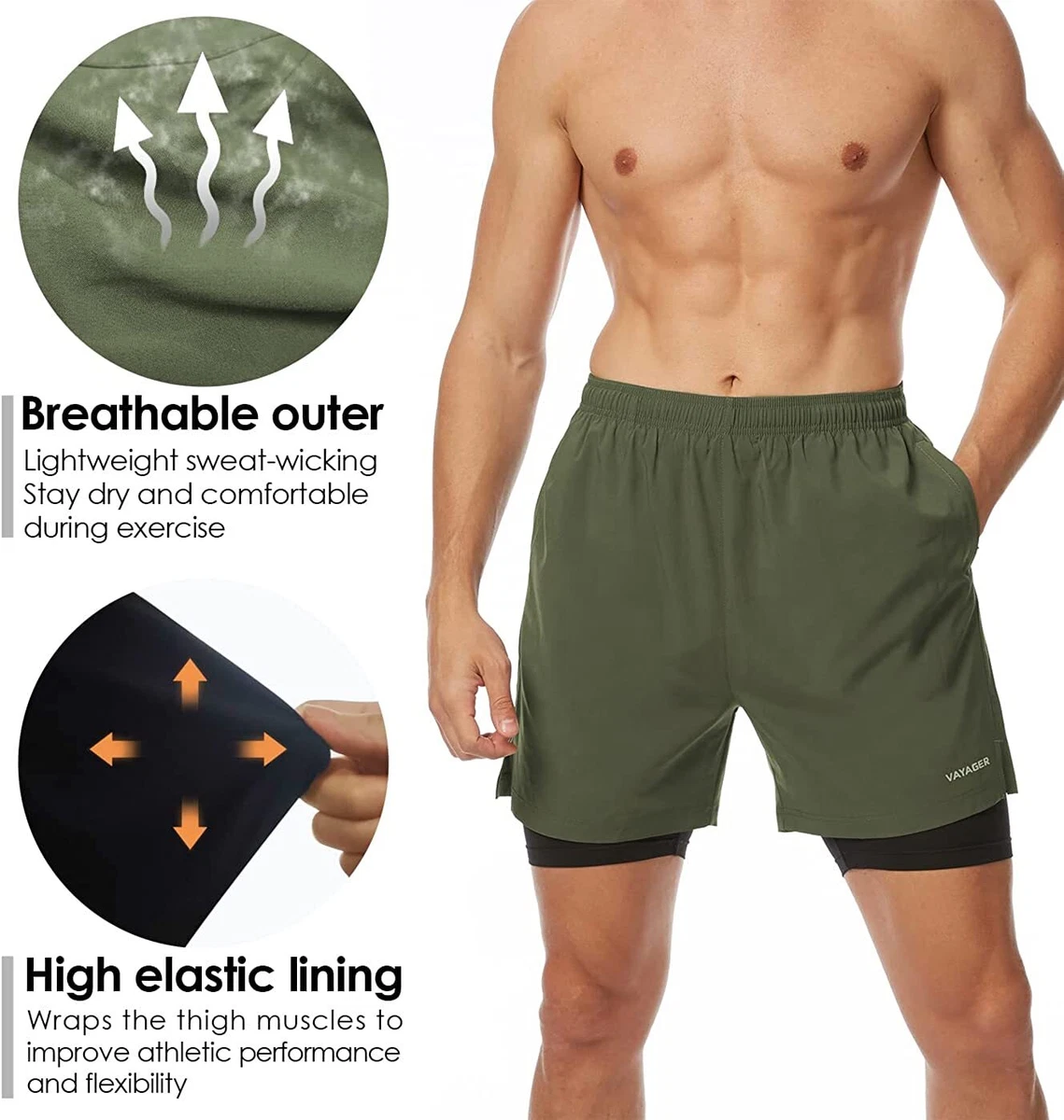 Polyester top workout shorts