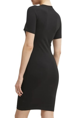NWT VERSACE J.COUTURE BLACK CRYSTAL OUTLINE BAROQUE T-SHIRT DRESS 78HAOC06 CJ02C - Picture 5 of 6