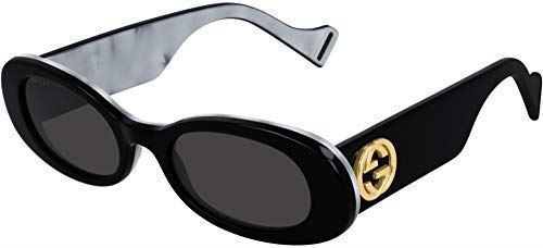 Gucci Damen Sonnenbrille Fluo schmal Acetat, zweilagig schwarz/grau, Einheitsgröße - Bild 1 von 1