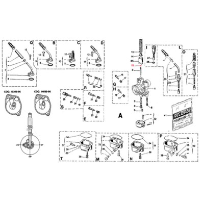 DELLORTO MB13681 CLIP SPILLI FOR KYMCO 50 FILLY 4T TT 1998-2000