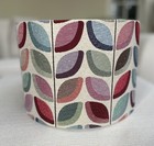 Multi Stem Lamp Shade Fabric Multicoloured Leaf Pattern Lampshade
