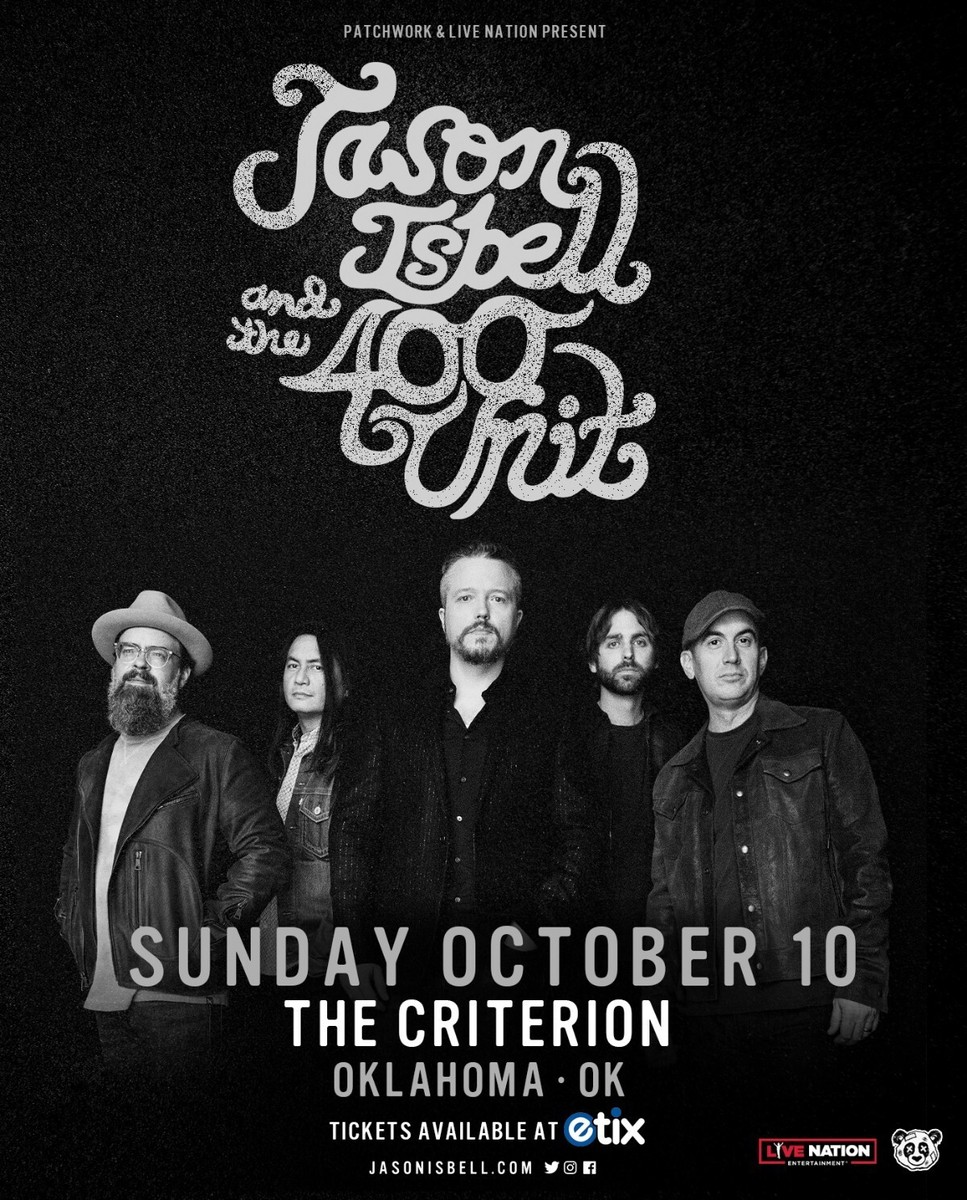 JASON ISBELL & THE 400 UNIT 2021 OKLAHOMA CITY CONCERT TOUR POSTER