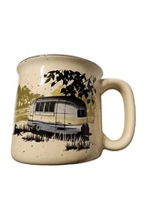 Coffee Tea Mug, Camp Casual Retro RV, Airstream, Nature, Dog, Travel 15oz Large 