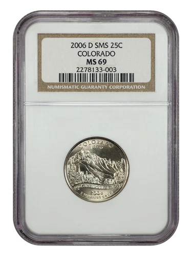 2006-D 25C Colorado NGC SP69 (Satin Finish) - Washington 50 States Quarters