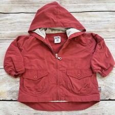 One Kid Brick Red Hooded Lightweight Windbreaker Jacket Boy's Sz 2T