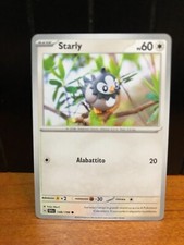 CARTA POKEMON STARLY 148/198 SCARLATTO E VIOLETTO 2023 COMUNE ITALIANO NUOVA