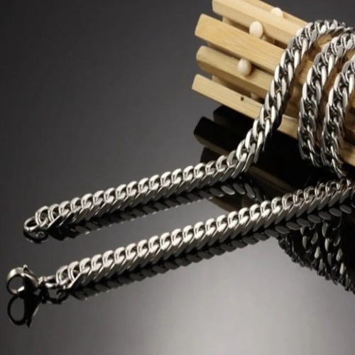 8/10/12/14mm Fashion Stainless Steel Cuban Chain Necklace For Men Women Jewelry - Picture 4 of 5