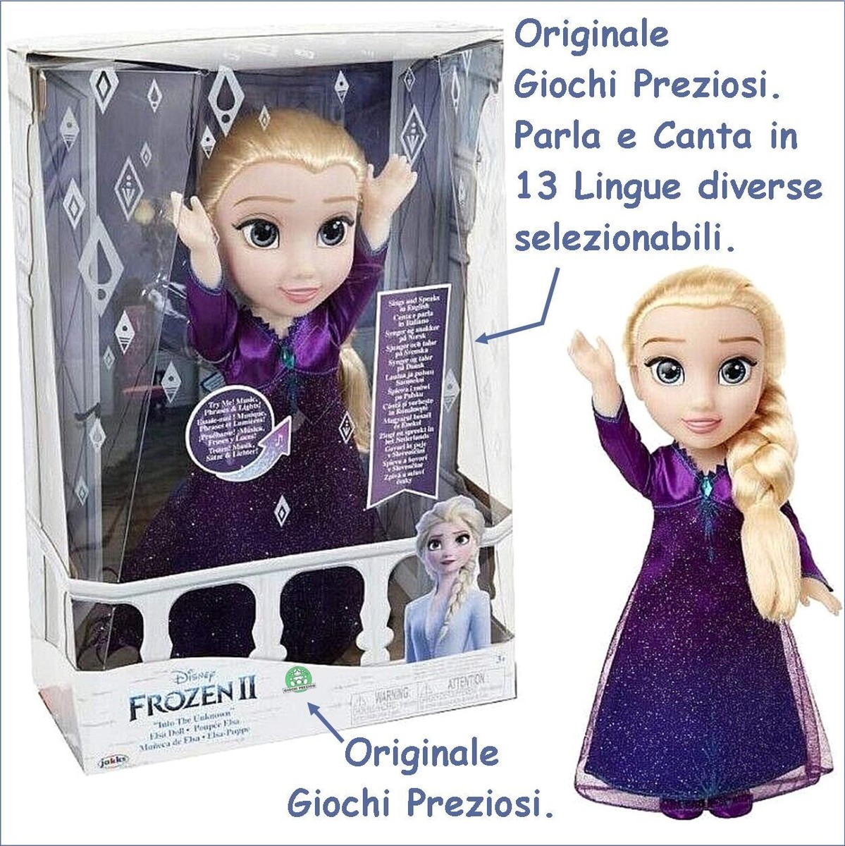 3413682-giochi Preziosi- Elsa Cantante con Luci e Suoni Bambola
