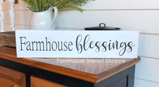 Farmhouse Blessings Stencil, 24"x5", stencil 5 Mil, NOT A SIGN 