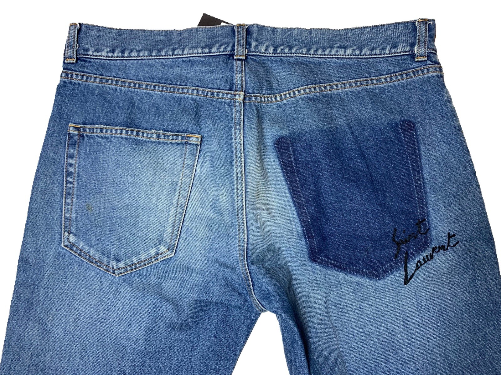 Jeans blu Saint Laurent una tasca taglia 32 made in Japan