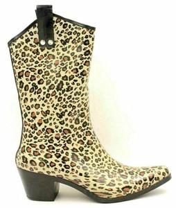 cheetah rain boots