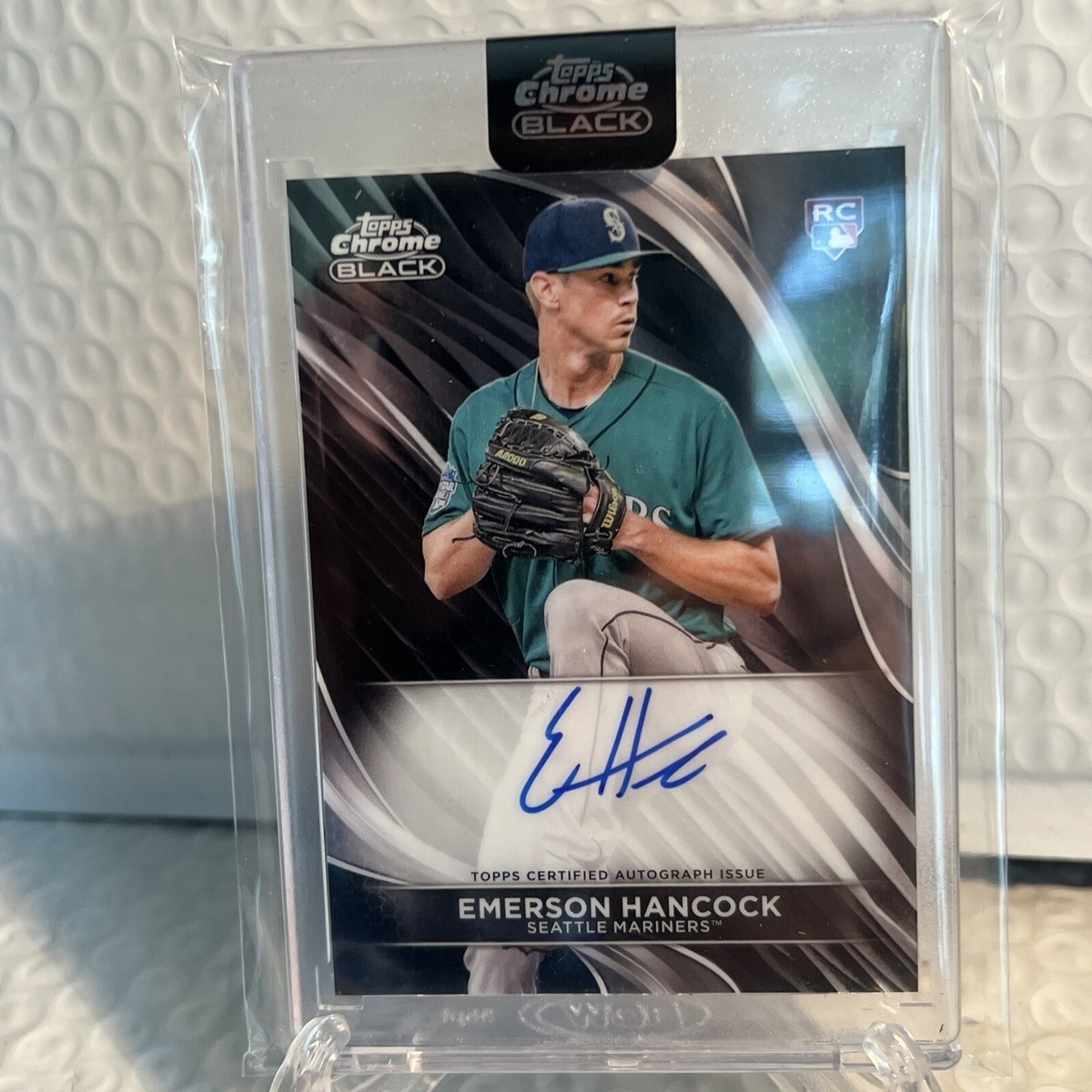 2024 Topps Chrome Black Emerson Hancock Rookie RC Auto Seattle