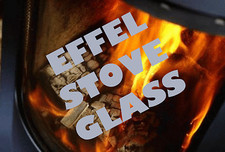 EFFEL REPLACEMENT STOVE GLASS STANFORD, KAMINA, HARMONY SHAPED - SCHOTT ROBAX