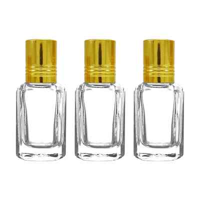 3/6/12 ml LEERE FLASCHEN ZUM AUFROLLEN ATTAR/DUFT/ÖLE/PARFÜM/REISEN/TRAGBAR UK