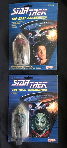 Galoob Star Trek The Next Generation Full Set 10 Figures Sealed Tasha Yar More - Picture 5 of 8