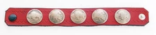 Native American Handmade Buffalo Nickel and Leather Bracelet Small