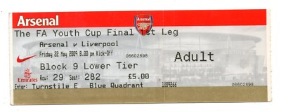 Ticket ENG Arsenal London - FC Liverpool 22.05.2009 FA Youth - Cup Final