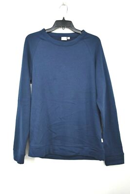 Onia Mens Navy Blue Dave Raglan Sleeve Pullover Crew Neck Knit Construction