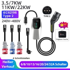 11/22KW 16/32A APP EV caricabatterie cavo di ricarica corrente forte CEE tipo 2 EU Mobile Wallbox
