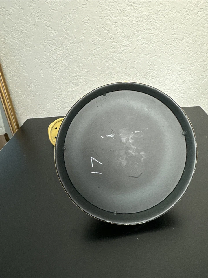 Yellow Retro Metal Mantel Clock - Old Fashioned Telephone - Vintage Shabby Chic - Image 4 of 4