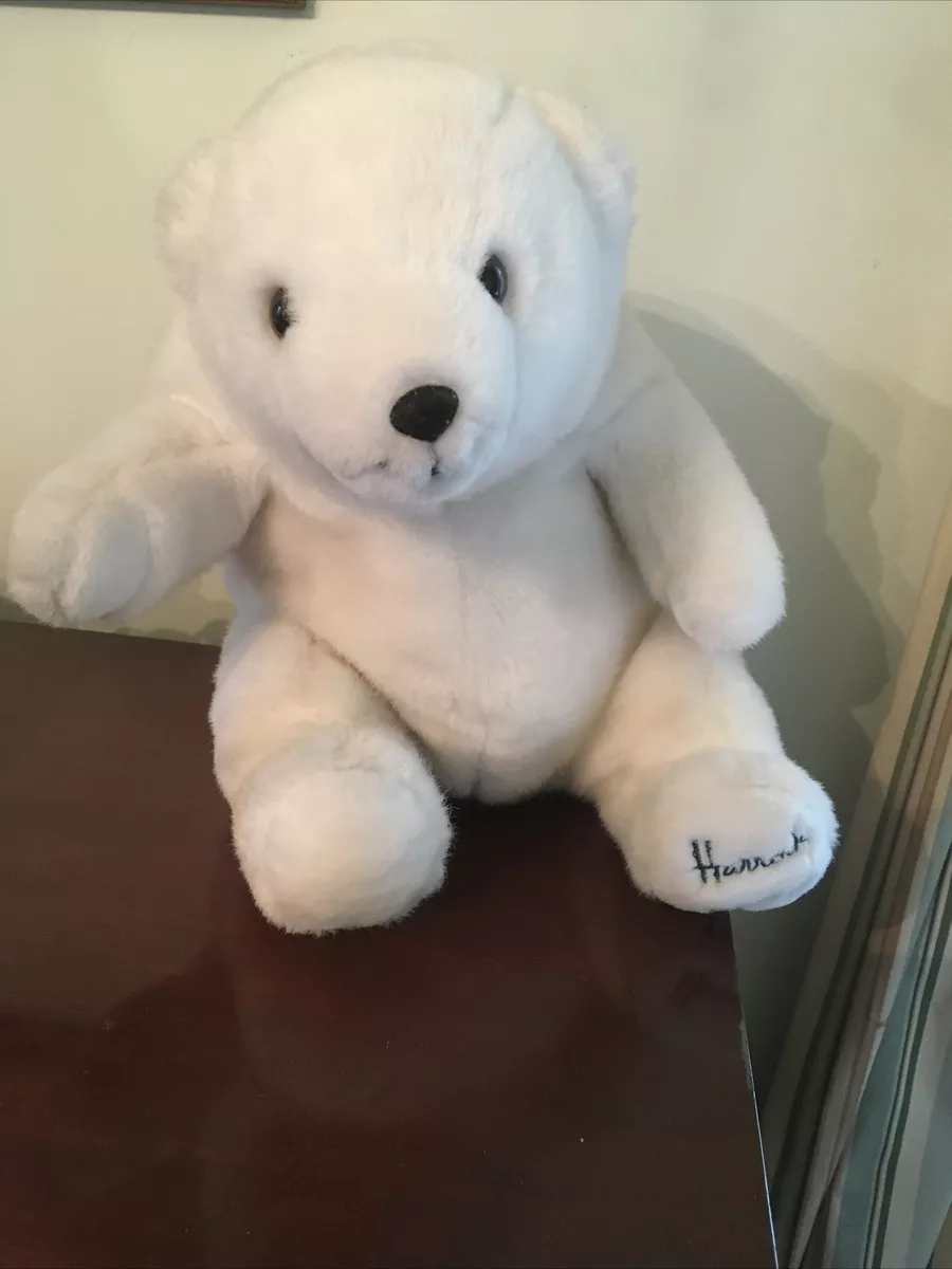 Harrods Bear 1989 Fluffy Clean White Polar Bear Harrods Date Embroidered