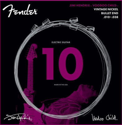 Fender Jimi Hendrix Vintage Nickel Bullet Saiten für E-Gitarre 10-38 1-3er-Pack