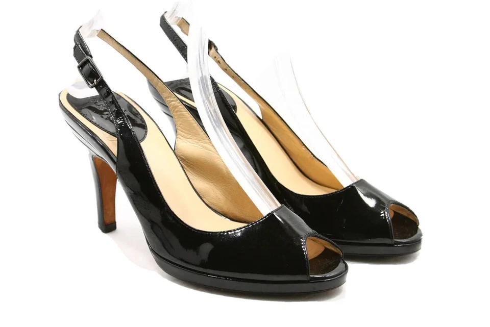 Zapatos de tacón Cole Haan Air para mujer talla 7 AA cuero correa al tobillo zapatos de salón con cordones Foto 2 de 4