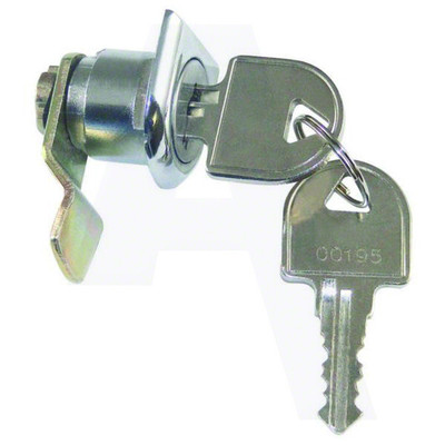 Asec AS6619 15mm gekröpftes Camlock passend für verschiedene DAD Postkästen verchromt