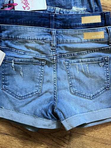 Lot Of 4 - Justice - NWT Girls Size 14 Denim Shorts / Children's Place Skirt 14 - Picture 7 of 7