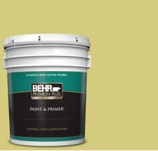 Behr Premium Plus #P350-4 Spring Grass Semi-Gloss Exterior Paint & Primer