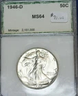 1946d Walking Liberty Half Dollar.  Blast white obv and rev  Choice Uncirculated