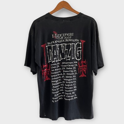 2002 Danzig Vintage Tour Band Punk Rock Tee Shirt 00s 2000s