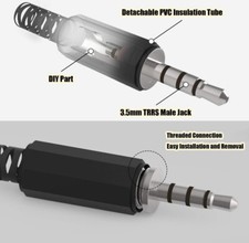 Operitacx 10pezzi Adattatore Jack Per Cuffie Stereo Maschio Spina Audio - Foto 4