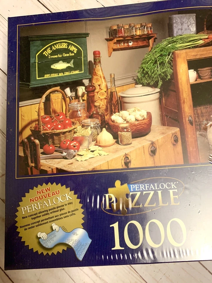 1000 Piece Wrebbit Perfalock Jigsaw Puzzle - "Old Fashioned Kitchen" NIB - Image 3 of 4