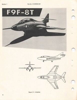 Grumman F9F-8T Cougar 1959 Flight Handbook Flight Manual - CD | eBay