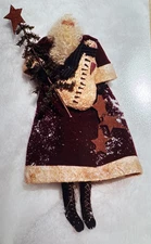 1997 Katie’s Homespun Stitches 16” “Silent Night” Primitive Santa Doll Pattern