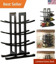 Elegant 12-Bottle Bamboo Wine Rack in Dark Espresso - Modern Home Storage