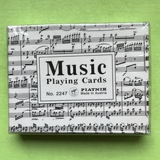Music Playing Cards - Double Deck Set - Piatnik 2247 - New Factory Sealed