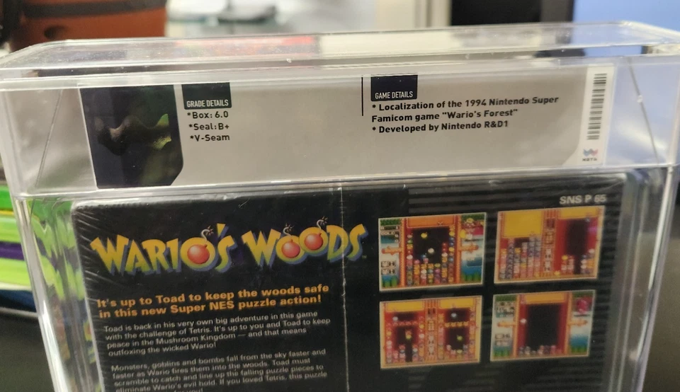 Wario's Woods Super Nintendo SNES Factory Sealed Brand New WATA 6.0 B+ Graded - Image 3 of 4
