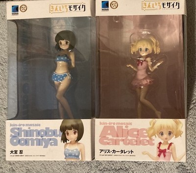 WAVE Kiniro Mosaic Shinobu Omiya & Alice Cartelet 1/10 Scale PVC Figures Statues