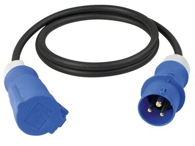 5 m Camping Verlängerung 230V/16A CEE Stecker u. CEE Kupplung 3-pol. as-Schwabe