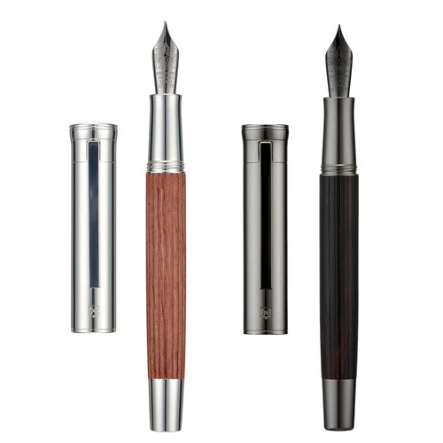 Hongdian 1866 Natural Wood Fountain Pen EF/F Metal Retro Writing Office Gift Pen - product listing photo