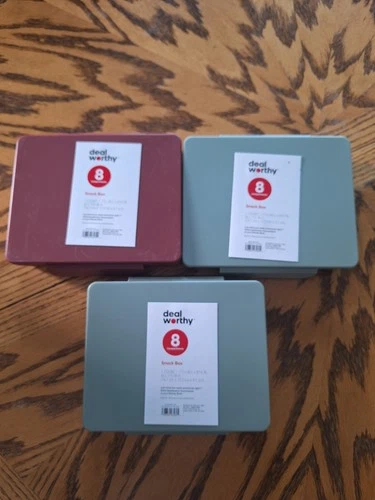 Deal Worthy Snack Box 8 Compartments Lot Of 3 New