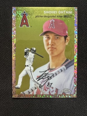 2023 Topps Chrome Plat Anniver Shohei Ohtani #200 Rose Gold Mini-Diamond Ref /75