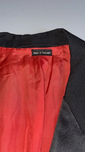 Chipp Classic Black Blazer with Red Lining Made in England 42R Tuxedo - Picture 8 of 10