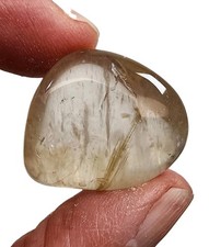 Rutilated Quartz Crystal Polished Stone 10.4 grams Brazil